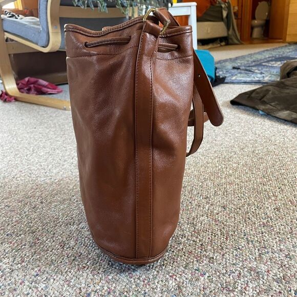 Coach Tan Leather Shoulder Bag - Picture 6 of 14